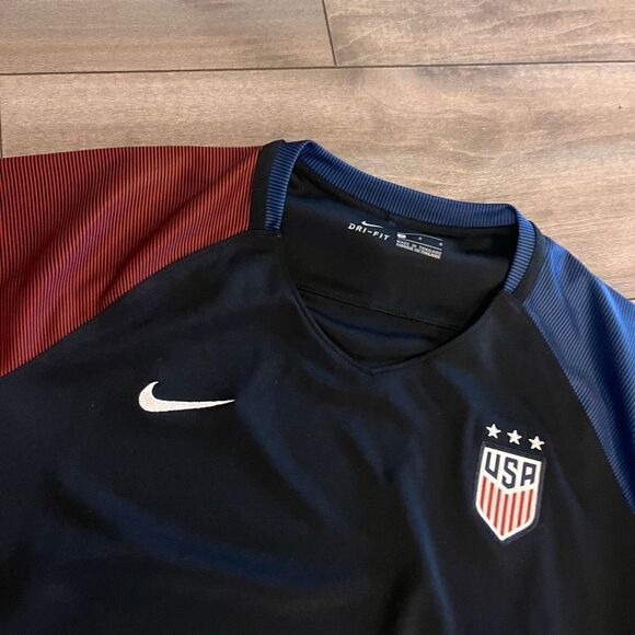 Nike‎ USA Womens Soccer  Black Athletic Jersey Women Large - Picture 3 of 5
